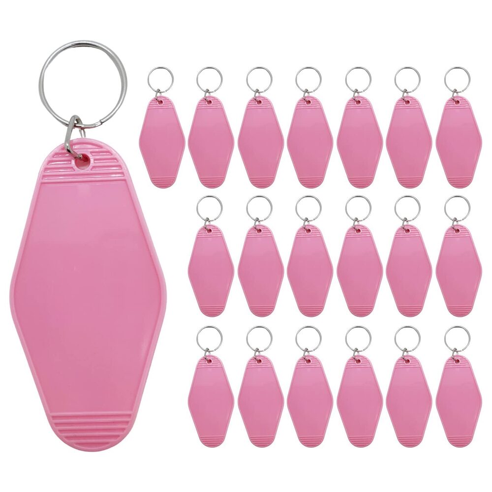 9254 20 PCS Motel Keychain Blank Hotel Keychains DIY Vintage Keychains
